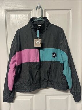 Puma Track Jacket, Full-Zip Sports Windbreaker, Retro Mens Women Large NWT
